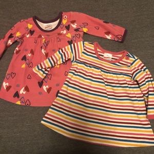 Hanna Dresses | set of 2 heart stripe Sz 3-6mo 60